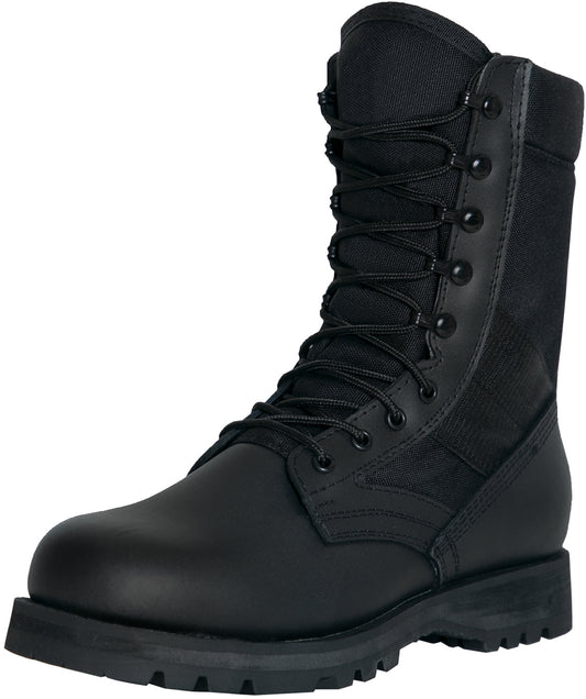 Black - Tactical Slip Resistant Traction Speedhook Boots - Sierra Sole, 8 Inch