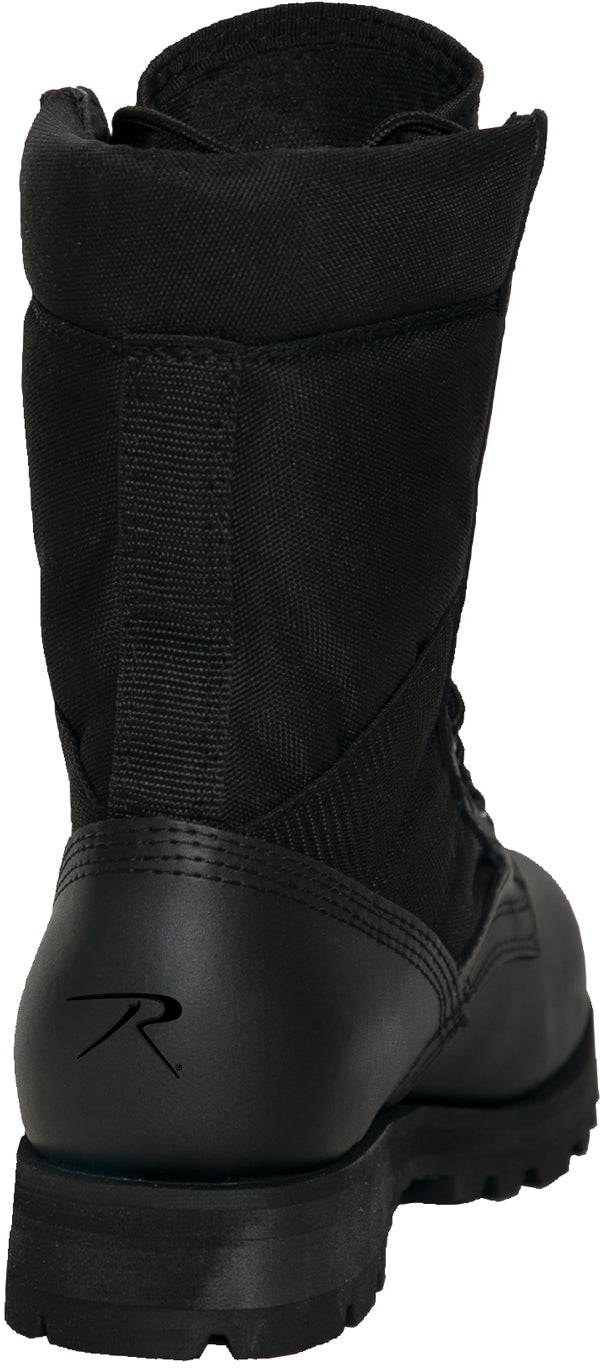 Black - Tactical Slip Resistant Traction Speedhook Boots - Sierra Sole, 8 Inch