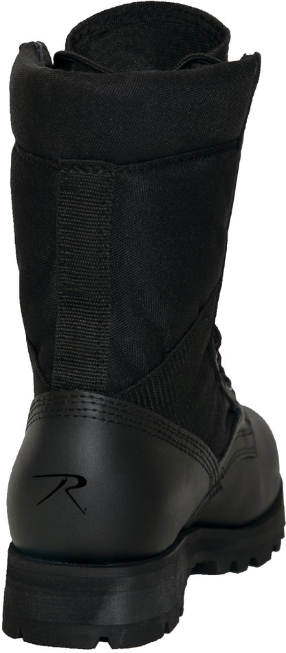 Black - Tactical Slip Resistant Traction Speedhook Boots - Sierra Sole, 8 Inch