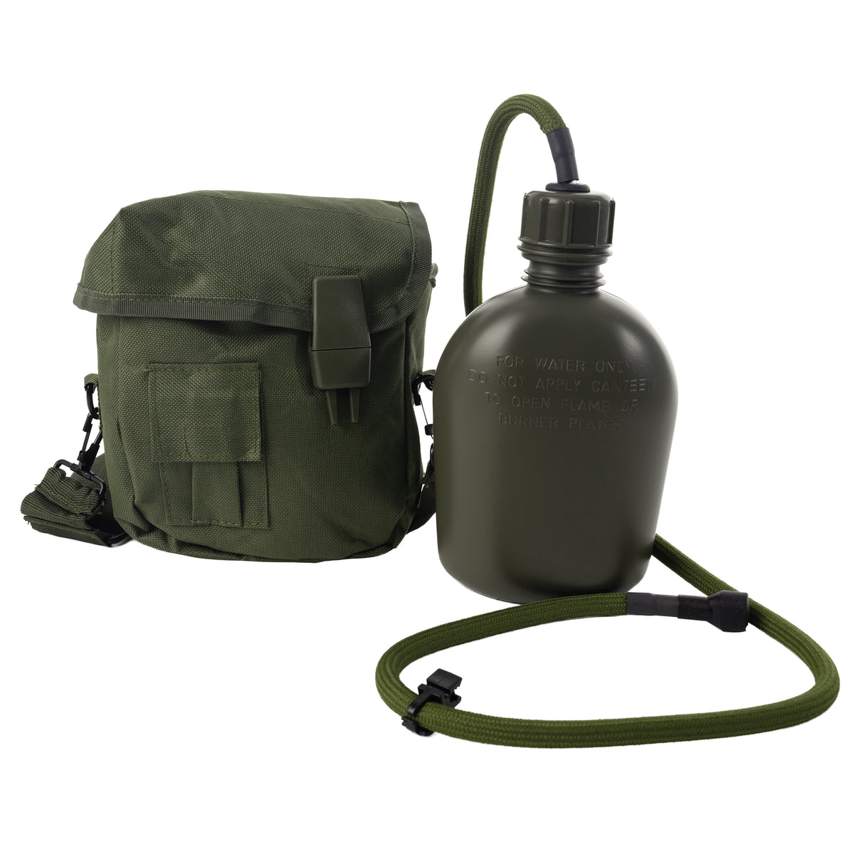 Olive Drab - Military GI Style Canteen Straw Kit