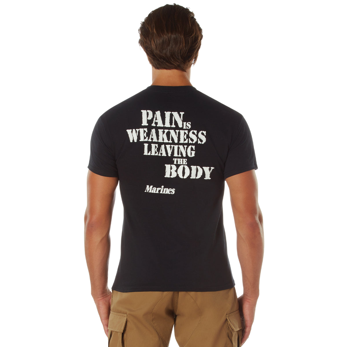Black - MARINES PAIN IS WEAKNESS LEAVING THE BODY T-Shirt