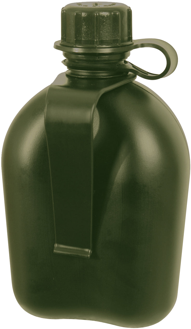 Olive Drab - Genuine GI 1 Quart Canteen with Belt Clip - USA Made