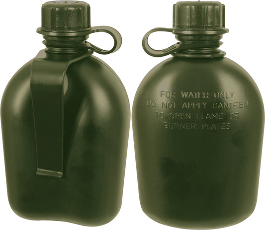 Olive Drab - Genuine GI 1 Quart Canteen with Belt Clip - USA Made