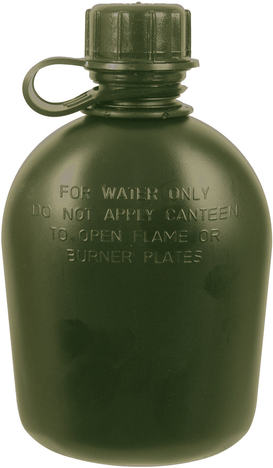 Olive Drab - Genuine GI 1 Quart Canteen with Belt Clip - USA Made