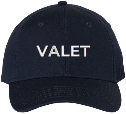 Valet Baseball Hat | Embroidered Parking Attendant Help Service Park Professional Staff Cap