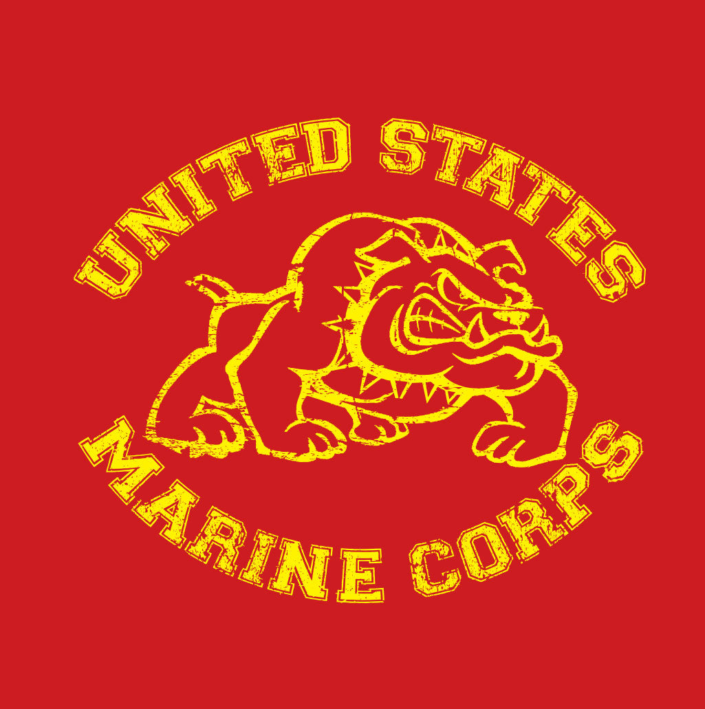 Red - Vintage US Marine Corps Bulldog T-Shirt