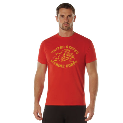 Red - Vintage US Marine Corps Bulldog T-Shirt