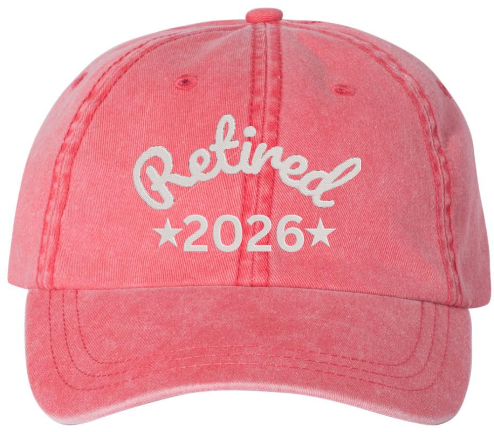 Retired Since 2026 Embroidered Baseball Cap New Retirees Washed Vintage Style Cotton Hat