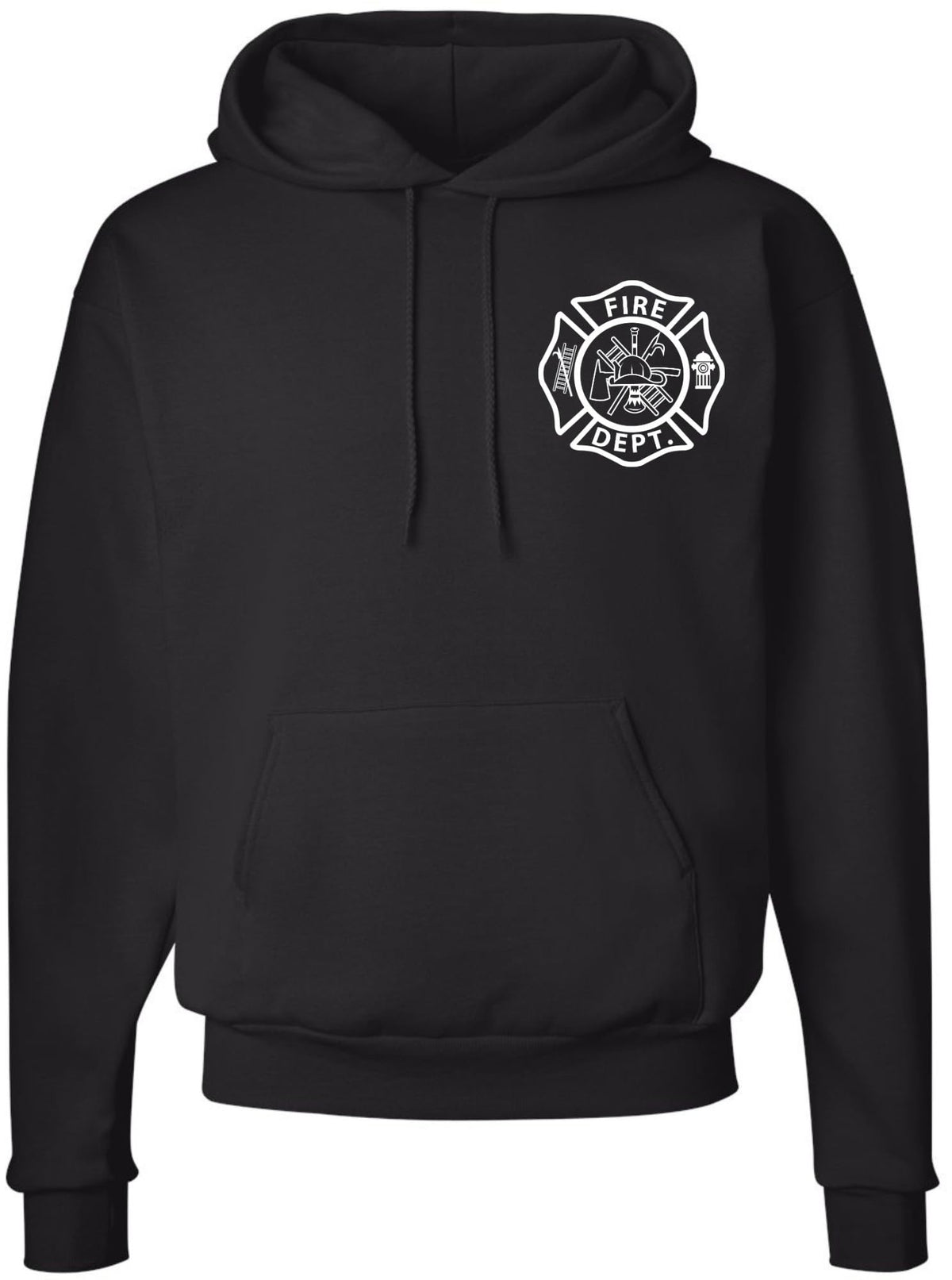 Fire Rescue Team Double Sided Hoodie Sweatshirt Printed Firefighter Dept. First Responder Warm Hooded Pullover