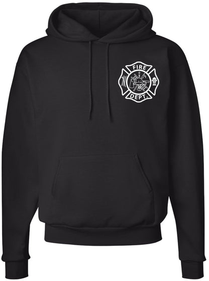 Fire Rescue Team Double Sided Hoodie Sweatshirt Printed Firefighter Dept. First Responder Warm Hooded Pullover