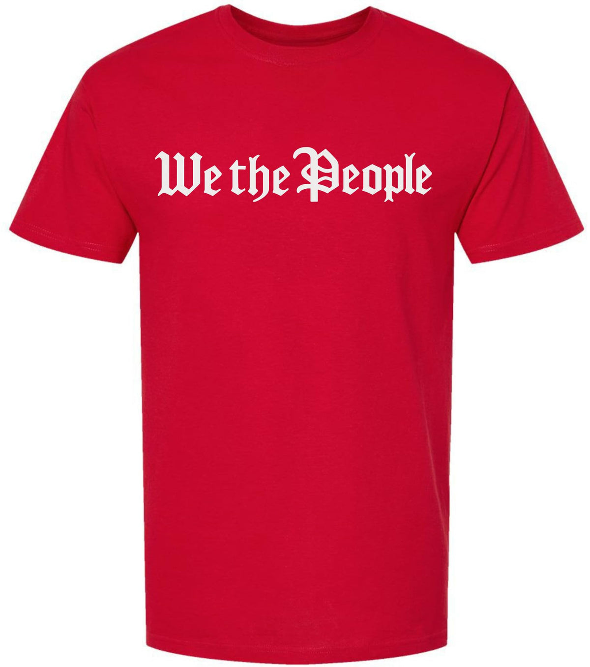 We The People Printed T-Shirt Patriotic USA Constitution Graphic Cotton Crewneck Tee