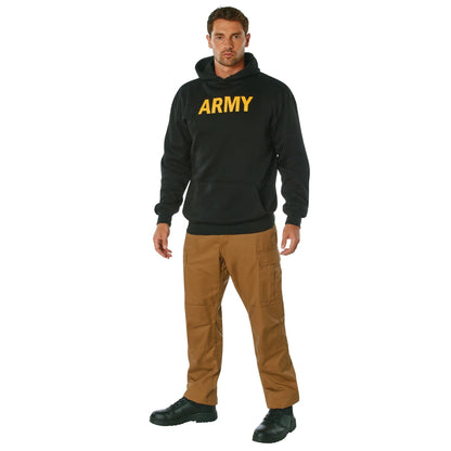 Rothco Army Printed Pullover Hoodie – PT Physical Training Hooded Sweatshirt