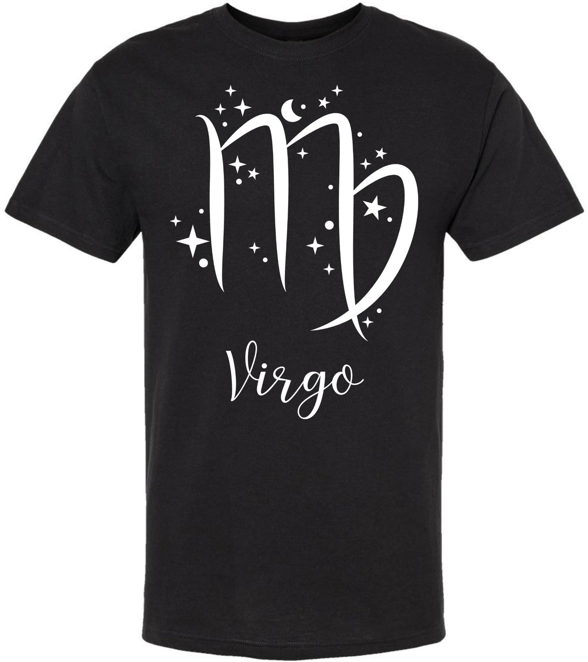 Zodiac Signs Printed T-Shirt | 100% Cotton Astrology Horoscope Monthly Symbols Designs Tee Shirt, Black