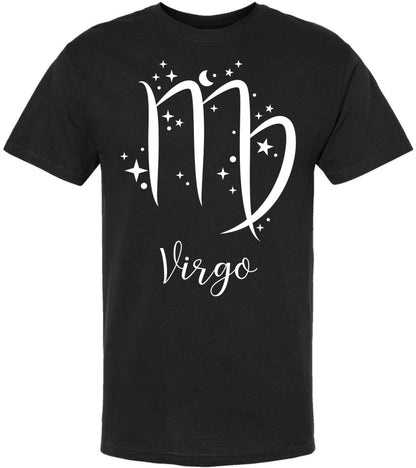 Zodiac Signs Printed T-Shirt | 100% Cotton Astrology Horoscope Monthly Symbols Designs Tee Shirt, Black