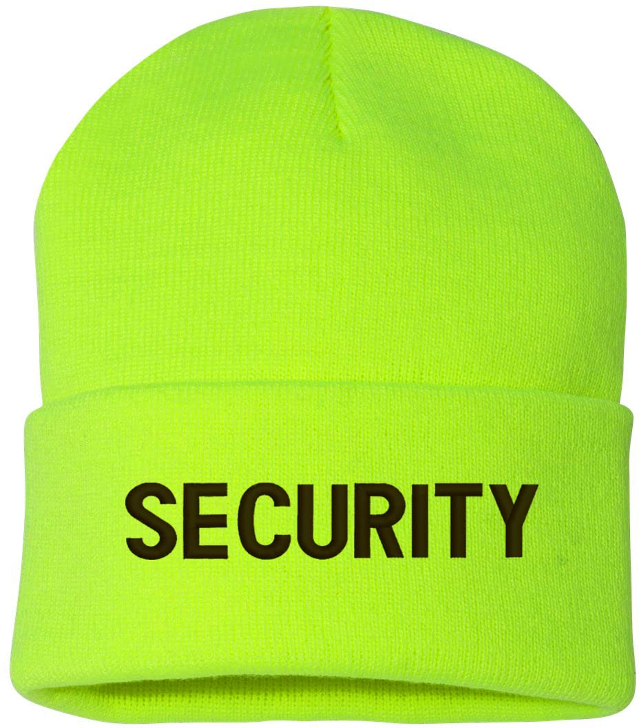 SECURITY Embroidered Beanie Warm Winter Watch Cap Security Guard Officer Uniform Outdoors Hat