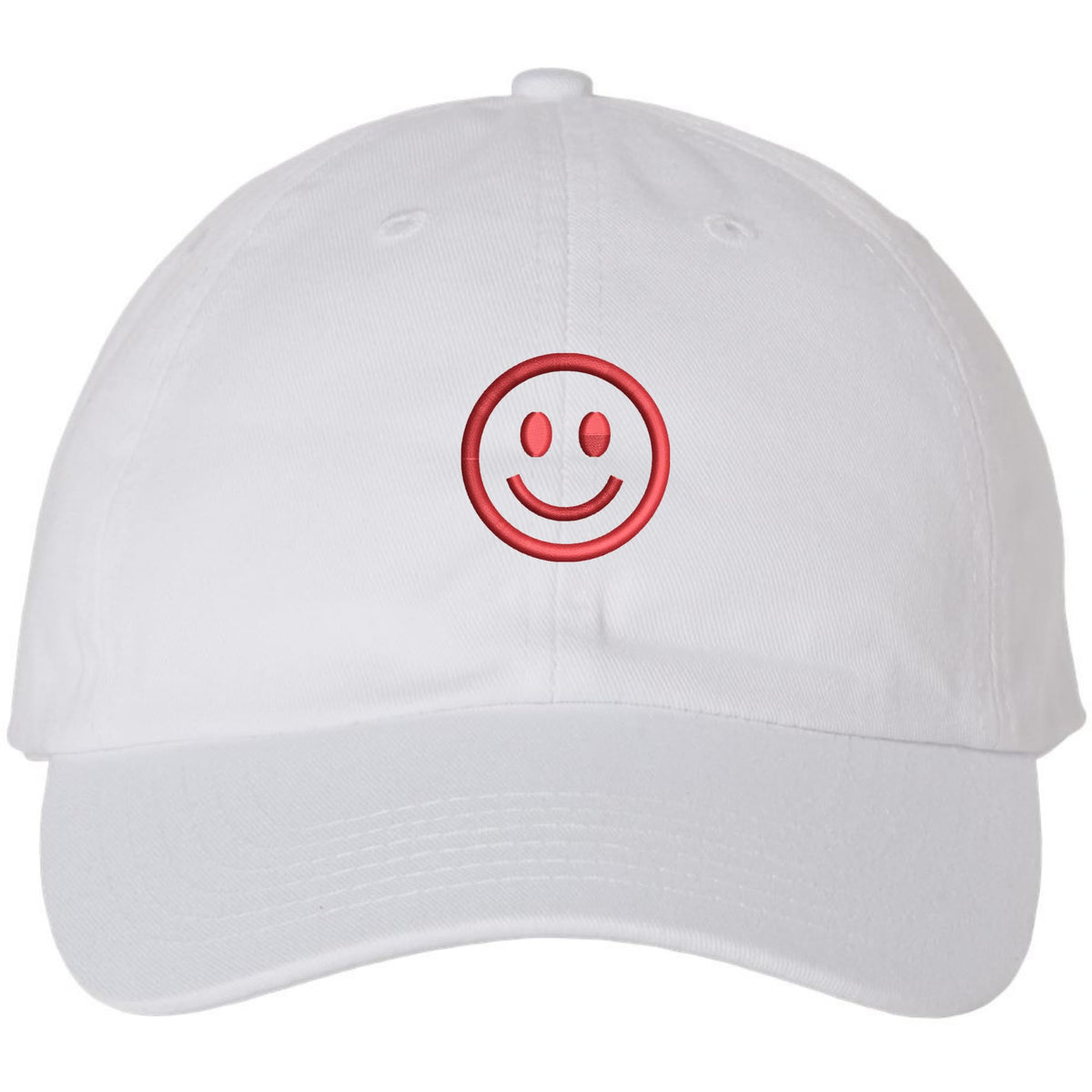 SMILEY FACE Adjustable Dad Cap Unstructured Face Trendy Unisex Preppy Hat