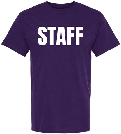 Staff T-Shirt - 100% Cotton Crewneck Tee - Short Sleeve