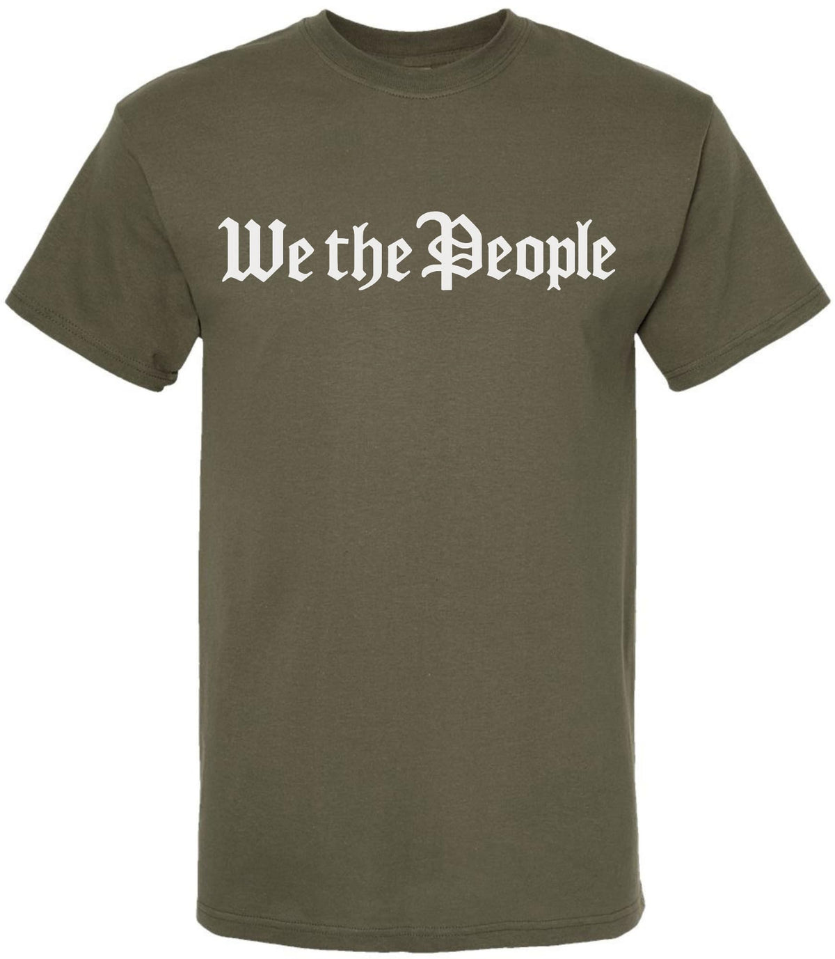We The People Printed T-Shirt Patriotic USA Constitution Graphic Cotton Crewneck Tee