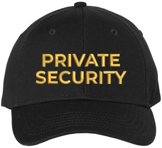 Private Security Embroidered Baseball Cap Guard Officer Detective Personal Protection Work Hat