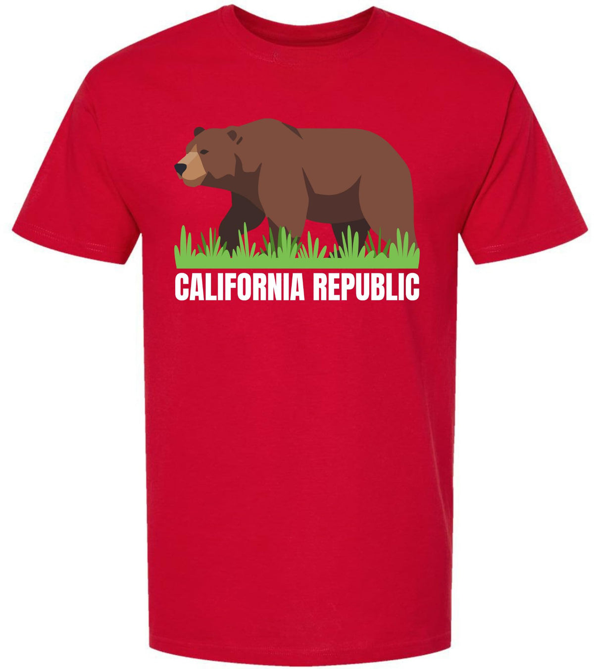 California Republic Bear Graphic T-Shirt | Vintage State Flag Style Printed Unisex Tee Shirt