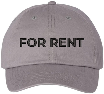 For Rent Sign Embroidered Dad Hat | Adjustable Funny Gift Baseball Cap for Men and Women