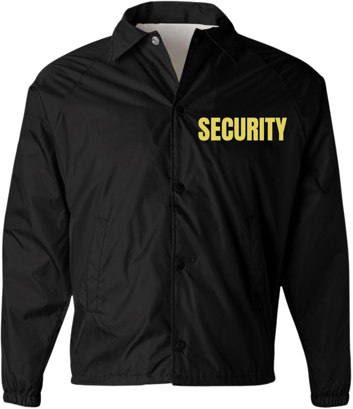 Security Jacket Double Sided Lightweight Coaches Guard Bouncer Windbreaker Coat