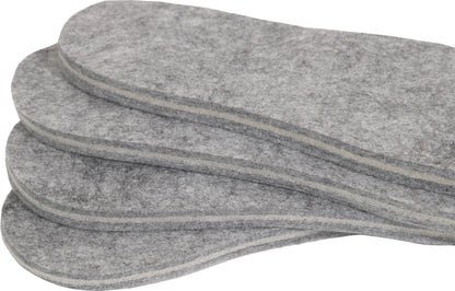 Grey - Cold Weather Boot Insoles Heavyweight High Density Felt