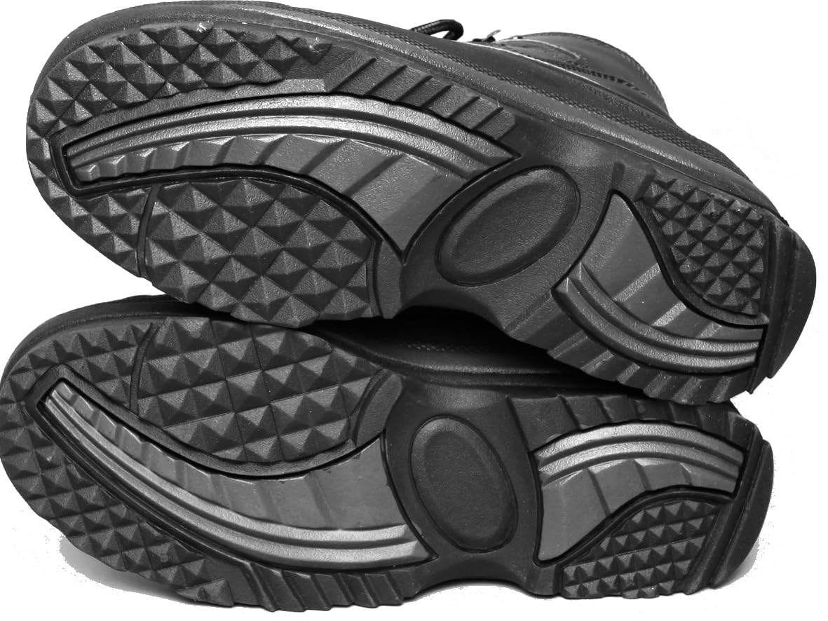 Black Winter Snow Boots - Waterproof - Non-Slip - Insulated - Mid-Calf