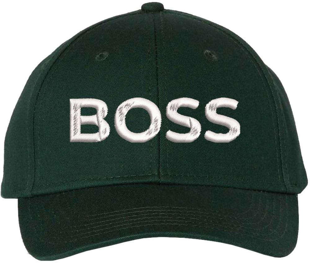 Boss Text Embroidered Baseball Cap | Adjustable Structured Hat | Owner Leader Manager Gift