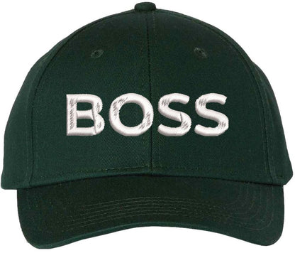 Boss Text Embroidered Baseball Cap | Adjustable Structured Hat | Owner Leader Manager Gift