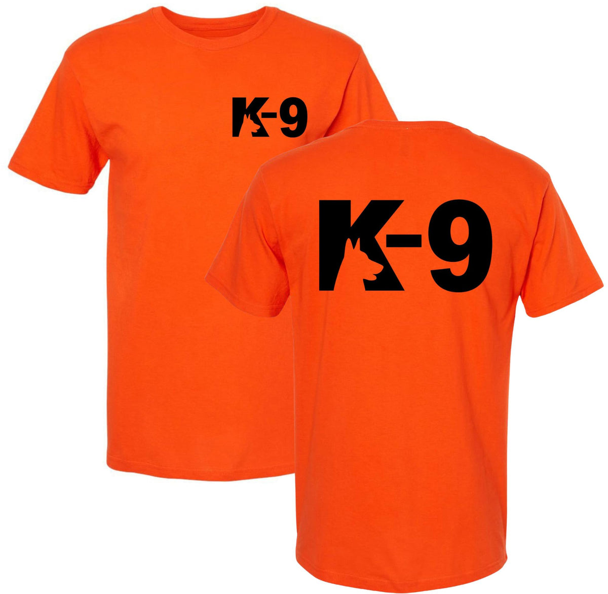 K9 Canine Bold Police Dog T-Shirt | Double Sided K-9 Law Enforcement Dogs Handler Tee Shirt