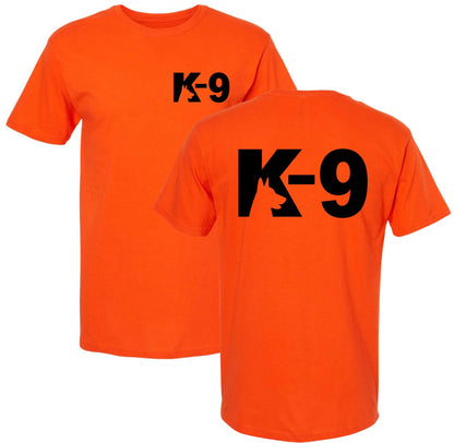 K9 Canine Bold Police Dog T-Shirt | Double Sided K-9 Law Enforcement Dogs Handler Tee Shirt