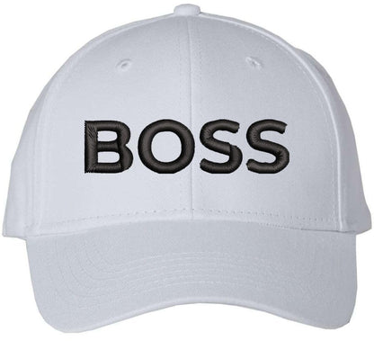 Boss Text Embroidered Baseball Cap | Adjustable Structured Hat | Owner Leader Manager Gift