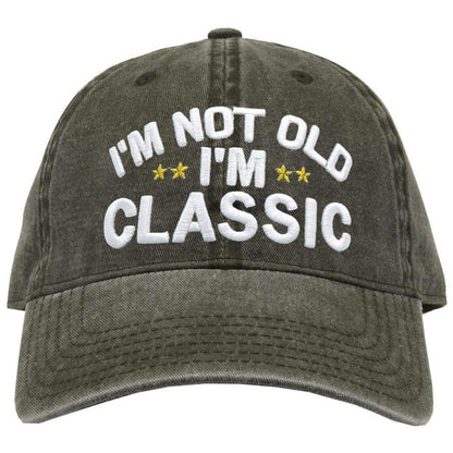 I'm Not Old I'm Classic Embroidered Dad Hat Funny Retirement Birthday Gag Grandparents Baseball Cap