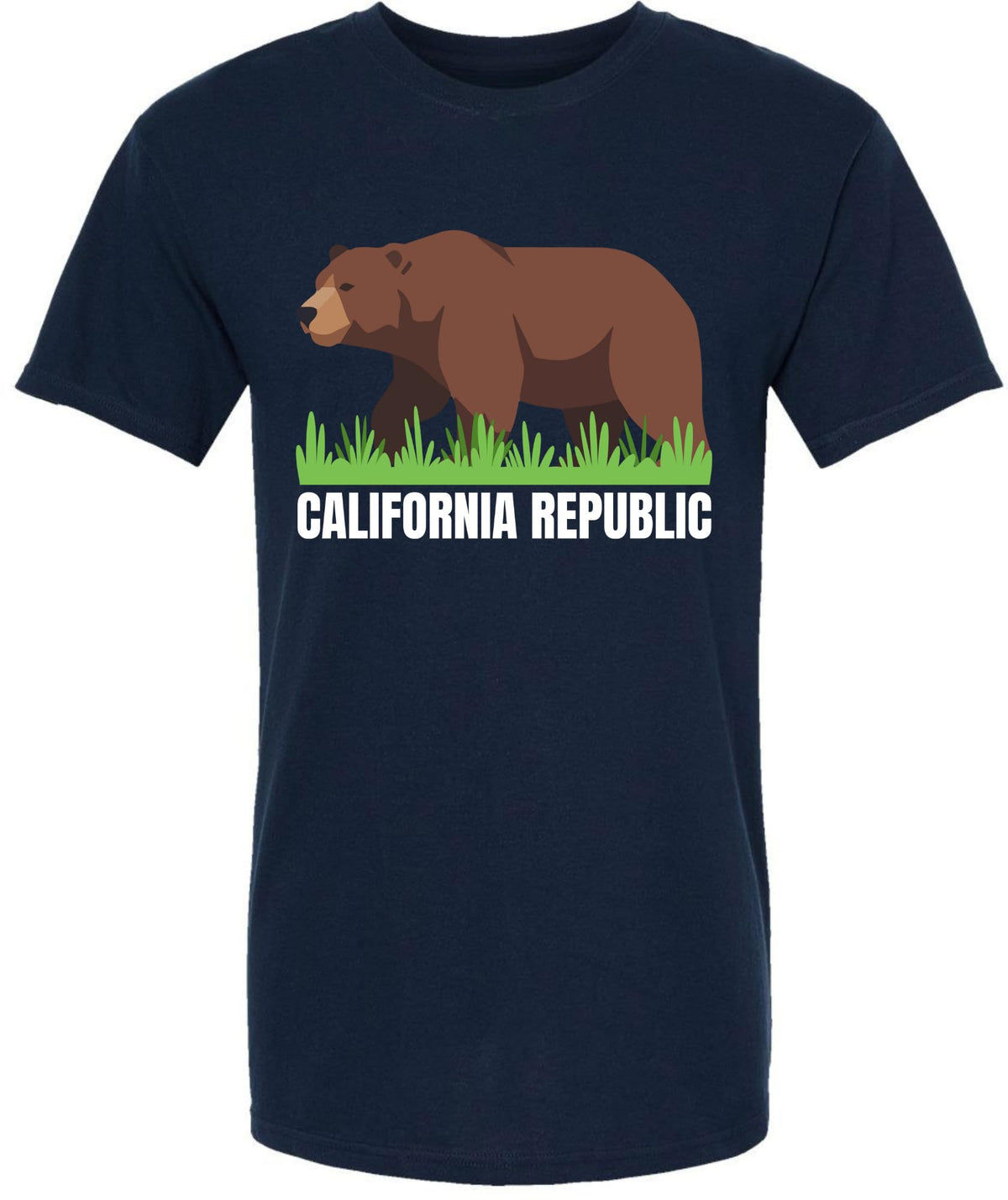 California Republic Bear Graphic T-Shirt | Vintage State Flag Style Printed Unisex Tee Shirt