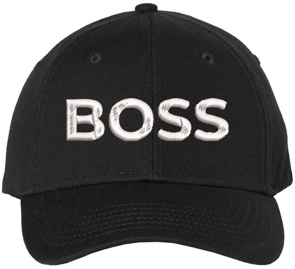 Boss Text Embroidered Baseball Cap | Adjustable Structured Hat | Owner Leader Manager Gift
