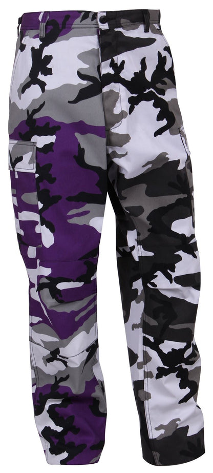 Two Tone Camouflage BDU Pants Military Cargo Fatigue Trousers Cotton Poly Tactical Pants