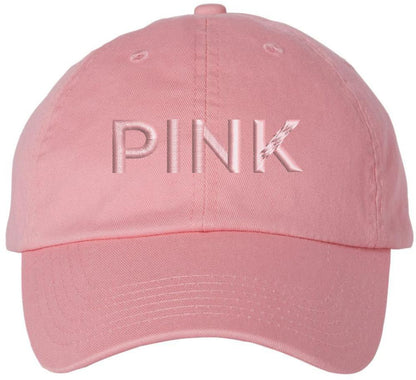 Color Text Embroidered Dad Hat Adjustable Matching Color Rush Tone on Tone Baseball Cap