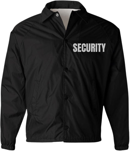 Security Jacket Double Sided Lightweight Coaches Guard Bouncer Windbreaker Coat