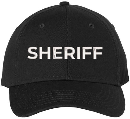 Sheriff Embroidered Baseball Cap | USA Law Enforcement Officers Cops Text | Structured Hat