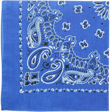 Trainmen Paisley Bandanas Scarf Do-rag Cotton Biker Head Rags Classic Bandanna 22" x 22" (12 Pack)