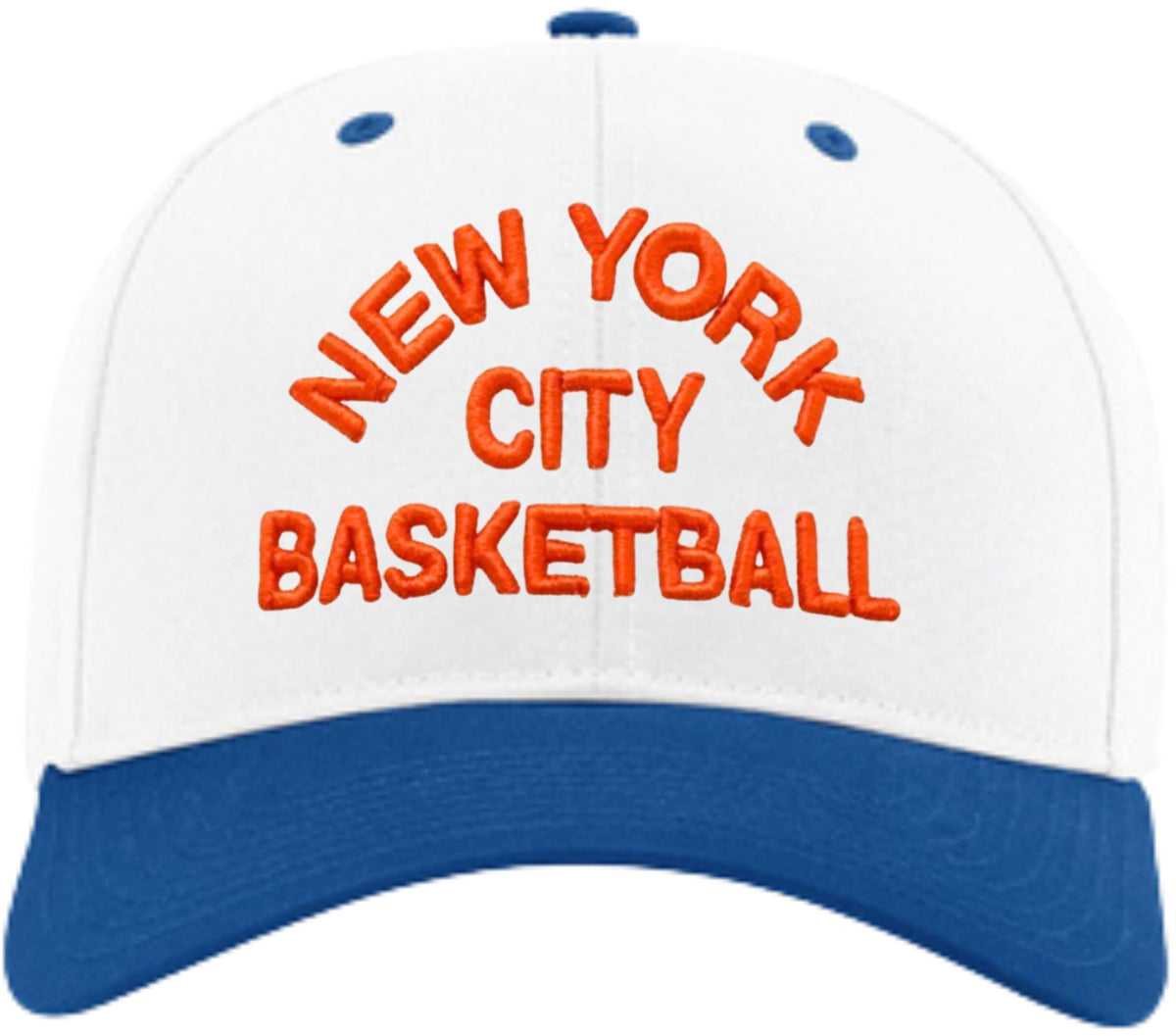New York City Basketball 3D Puff Embroidered Hat Snapback Baseball Cap, Adjustable NYC B-Ball Cap