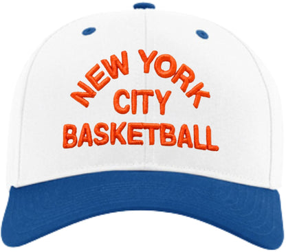 New York City Basketball 3D Puff Embroidered Hat Snapback Baseball Cap, Adjustable NYC B-Ball Cap