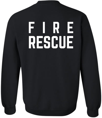 Fire Dept. Fire Rescue Crewneck Sweatshirt | Firefighter Warm Double Side Printed Sweat Shirt