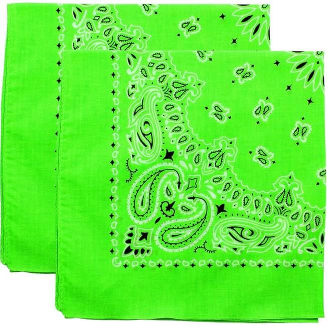 Trainmen Paisley Bandana Head Scarf Do-rag 100% Cotton Bandanna Cover 22" x 22", 2 Pack