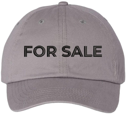 For Sale Sign Embroidered Dad Hat | Adjustable Funny Gift Baseball Cap for Men and Women