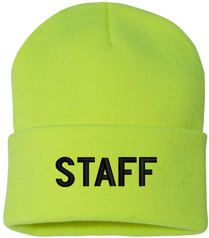 STAFF Beanie Warm Winter Watch Cap Embroidered STAFF Uniform Work Winter Hat