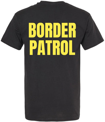 Border Patrol Printed T-Shirt | Double-Sided Prop Costume Funny Party Tee Shirt for Men & Women