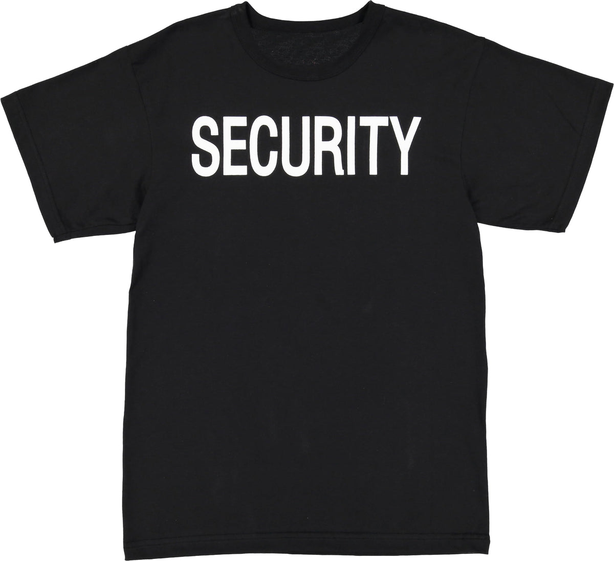 Black SECURITY T-Shirt - Double Sided Official Bouncer Party Event Raid Short Sleeve T-Shirt Security Guard Officer Tee