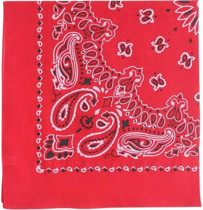 Trainmen Paisley Bandanas Scarf Do-rag Cotton Biker Head Rags Classic Bandanna 22" x 22" (12 Pack)